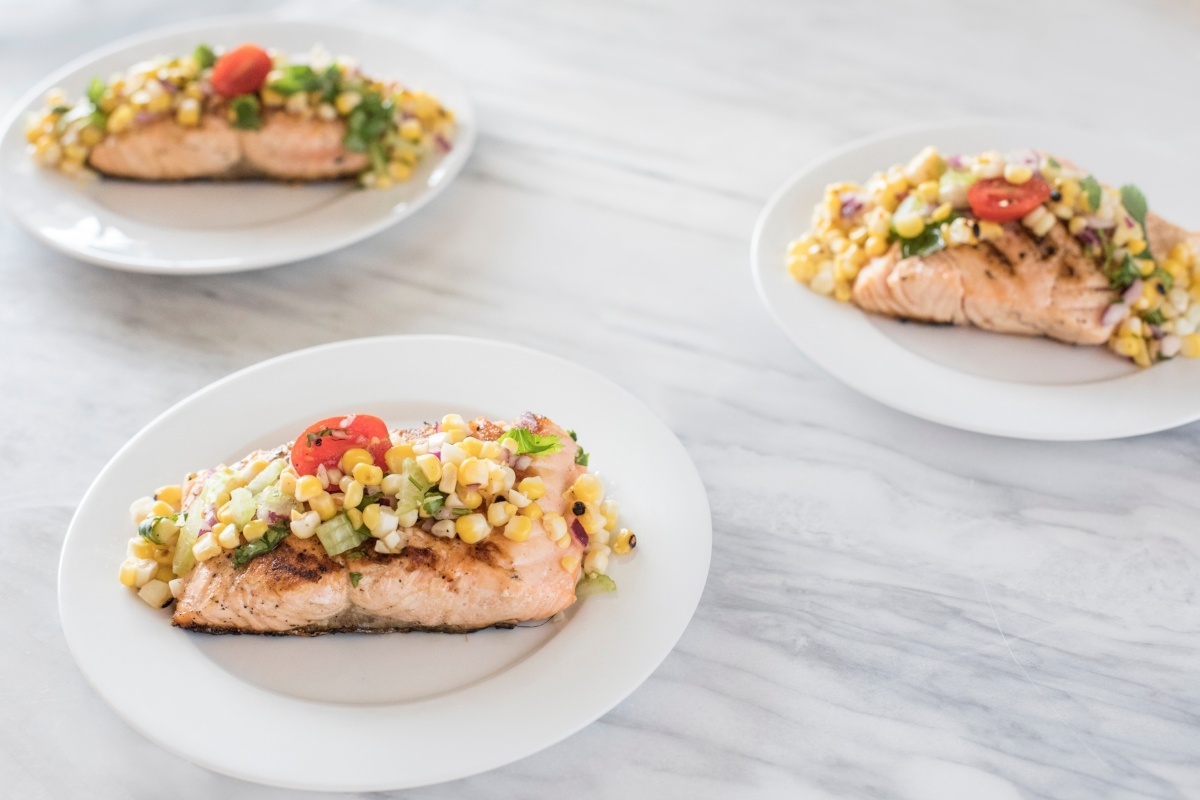 Grilled Salmon with Corn Salsa