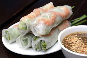 Fresh Spring Rolls with Peanut Sauce