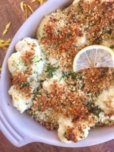 Lemon and Parmesan Cauliflower Gratin