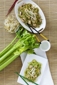 Celery Noodle Chicken Pad Thai