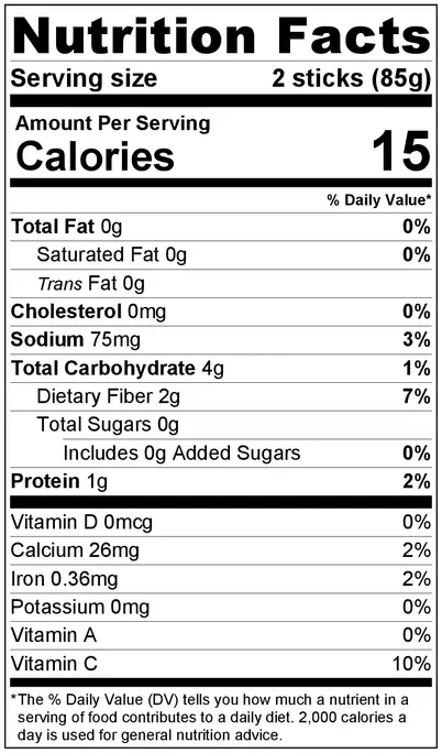 celery stick 1 lb nutrition