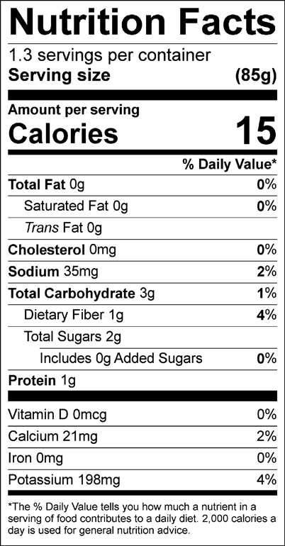 nutrition facts