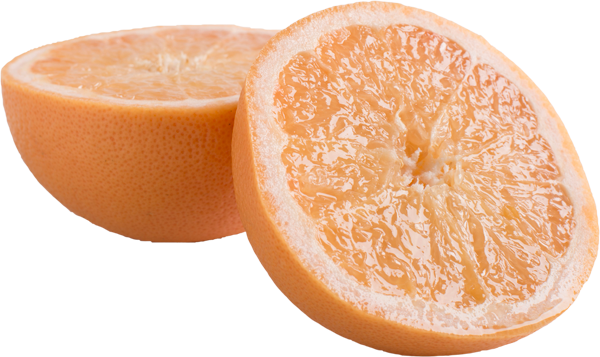 navel orange sliced in half