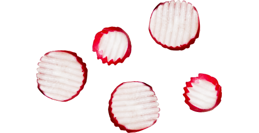 five radish coins
