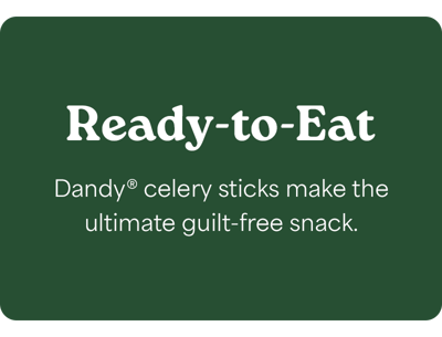 Ready-to-Eat - Dandy celery sticks make the ultimate guilt-free snack.