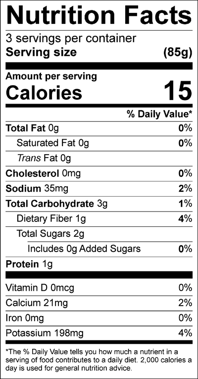 Ready Radishes Nutrition Facts