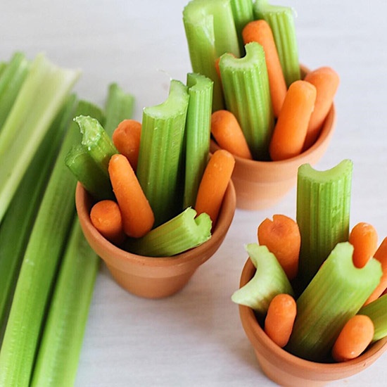 celery and carrot sticks