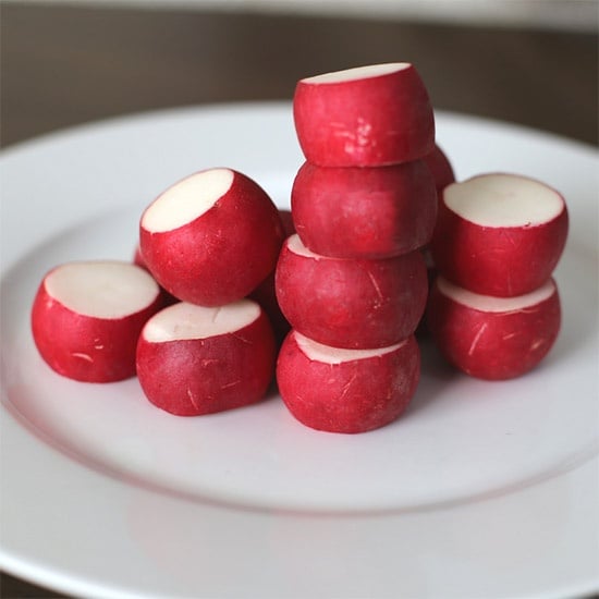 Dandy Ready Radishes stacked on a plate