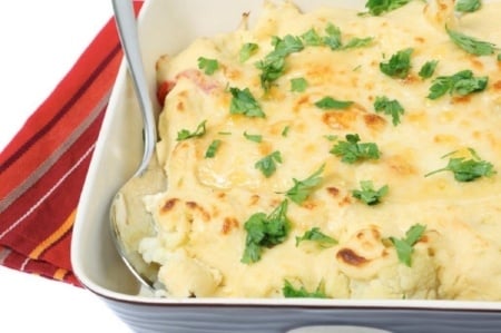 Cream of Celery and Cauliflower Bake