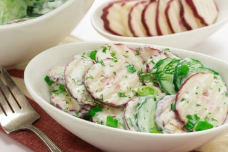 Radish and Cucumber Salad with Fresh Dill