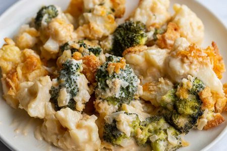 Cheesy Broccoli & Cauliflower Casserole-1