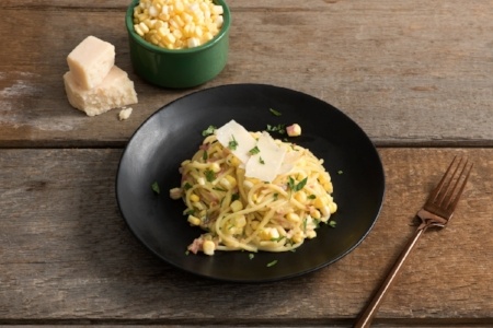 Creamy Dandy Sweet Corn Carbonara