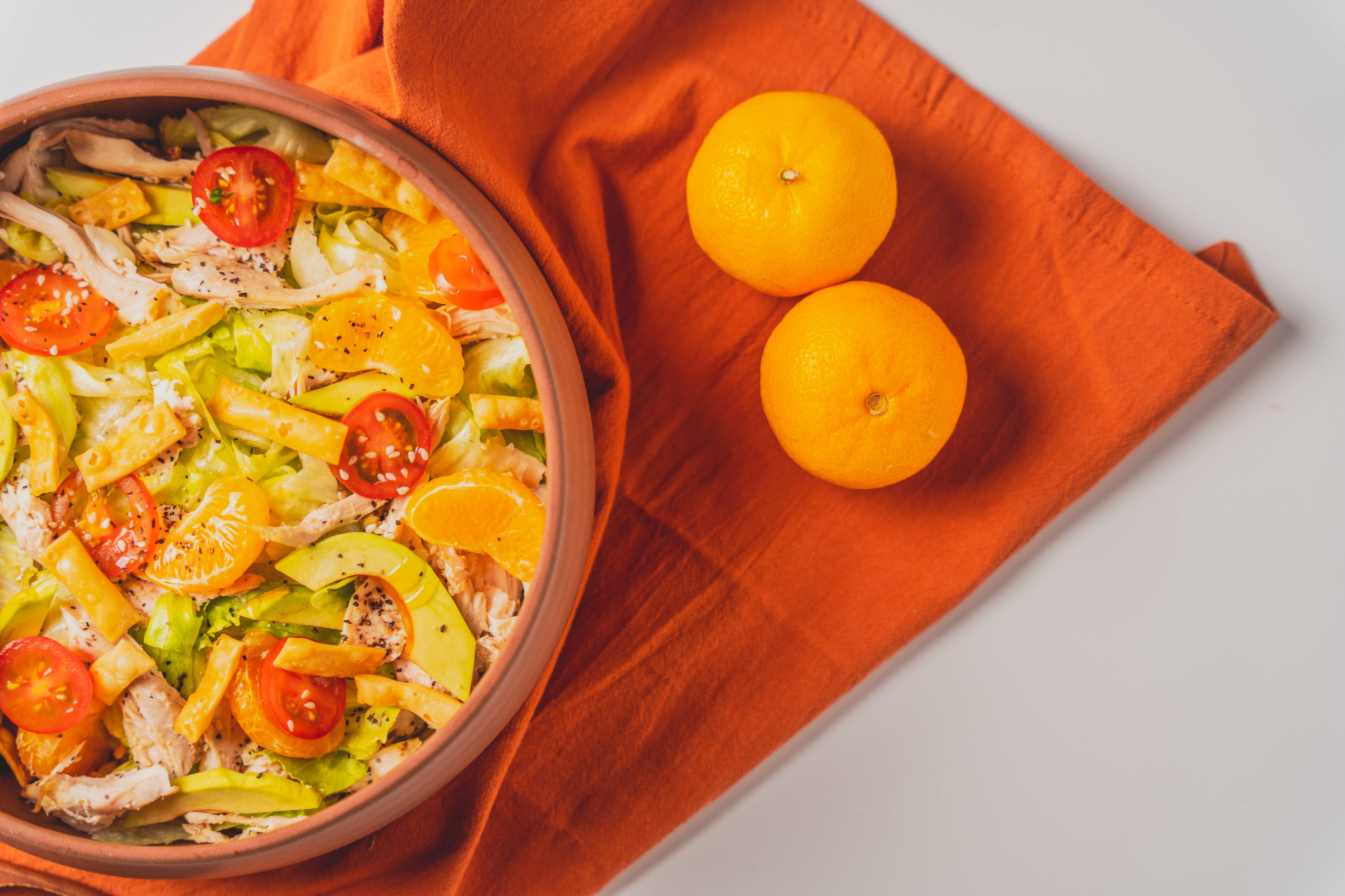 Fresh Mandarin & Avocado Chicken Salad