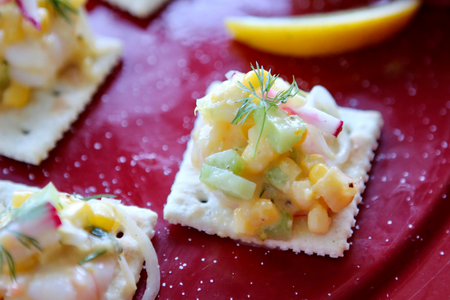 Dandy Celery & Florida Pink Shrimp Salad with Super Sweet Corn Dressing 2