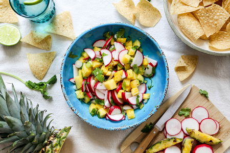 Radish and pineapple salsa