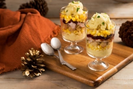 Pulled Turkey and Corn Parfaits