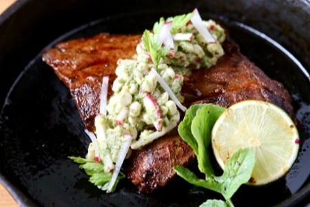 Skirt Steak with Sweet Corn and Radish Chimichurri-1