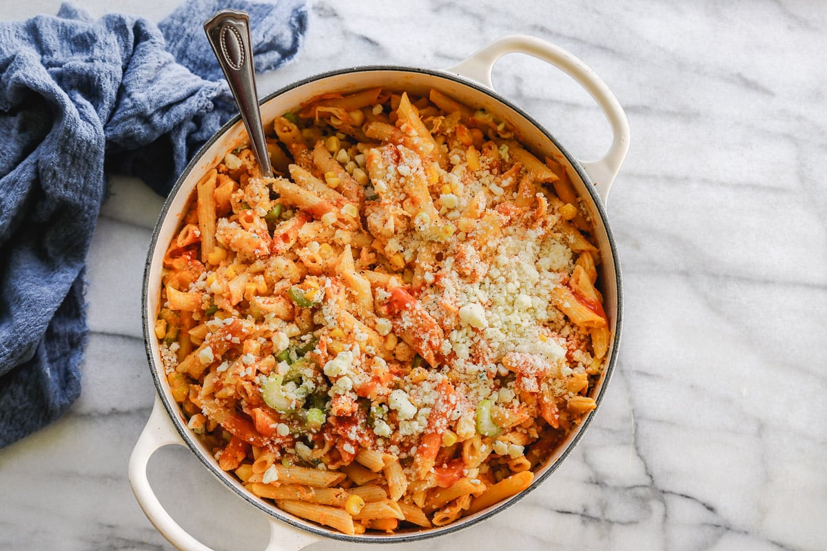 Sweet Corn & Buffalo Chicken Mac and Cheese horizontal2