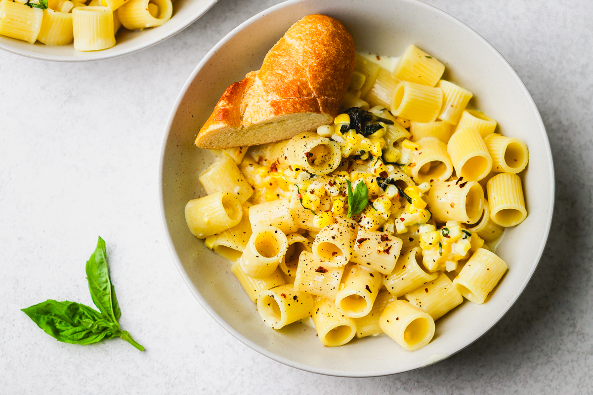 Creamy Corn Alfredo Pasta