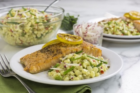 Sous Vide Salmon with Dandy® Sweet Corn Succotash