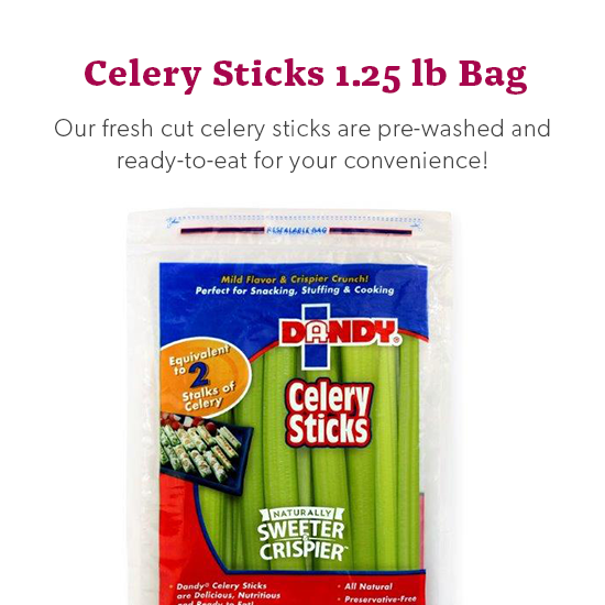 Celery Sticks 1.25 lb Bag