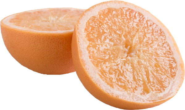 navel orange sliced in half